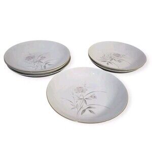 Set Of 6 ROYAL SOVEREIGN Vintage Fine China BLUSH ROSE Salad / Soup Bowl 7.5"